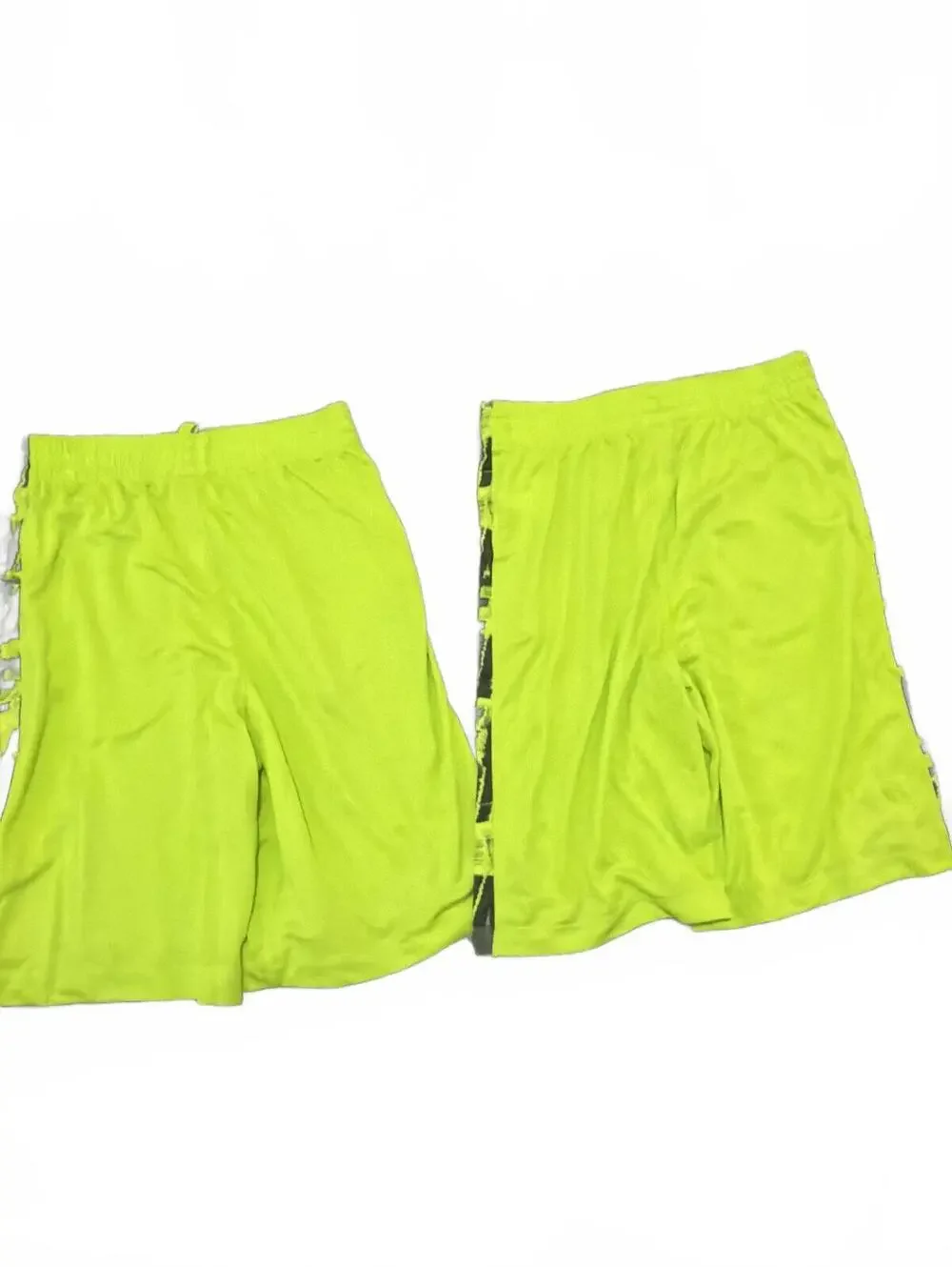 Nike Boys Neon Yellow Green Dri-FIT Athletic Shorts XL Bundle of 2